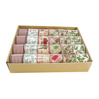 Vintage Christmas Ribbon 63mm x 2.7m 6 Assorted