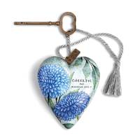 November Blue Chrysanthemum Art Heart