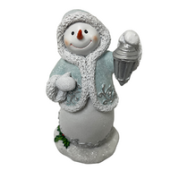 Snowman with Lamp 24cm