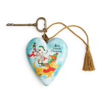 Best Friend's Christmas Art Heart