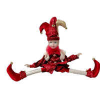 Red/Gold Jester Musical Wind Up 43cm