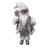 Standing Santa Silver 30cm