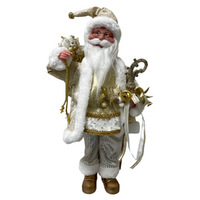 Gold Santa Standing Musical Wind Up 45cm