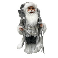Silver Santa with Sceptre Medium 40cm