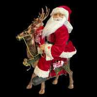 Candy Santa on Reindeer Animated 75cm