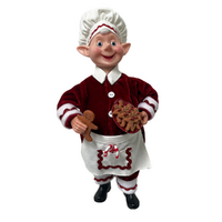 Standing Elf Gingerbread Cook 30cm