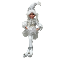 Silver Elf Girl Posable 45cm