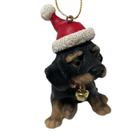 Christmas Rottweiler Black 10cm