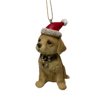 Christmas Labrador Retriever Golden 10cm