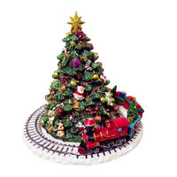 Christmas Tree & Train Musical Wind-Up 18cm