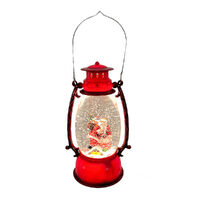 Lantern Red Oval Santa Chimney 25cm