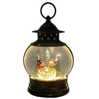 Lantern Round Snowman Family 30cm