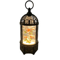 Lantern Brass Bird Cage - Robins 29cm