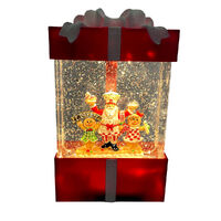 Lantern Giftbox Santa Gingerbread 21cm