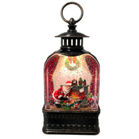 Lantern Brass Santa Gifts