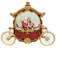 Lantern Carriage Santa 22cm