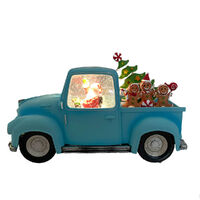 Lantern Blue Ute Santa/Gingerbread 17cm