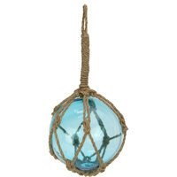 Glass Beach Ball w. Rope 13cm