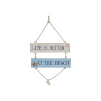 Hanging Wooden Beach Sign 47cm