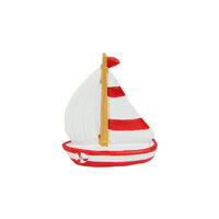 Sailing Boat with Red Stripes 9cm