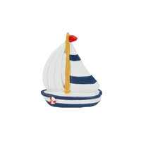 Sailing Boat with Dark Blue Stripes 9cm