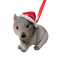 Christmas Wombat Deco 7cm