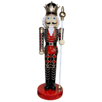 King Nutcracker with Sceptre Red/Black 200cm L