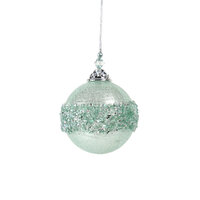 Mint Crusted Hanging Bauble 10cm