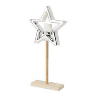 Bergen Timber Ceramic Star Votive 37cm