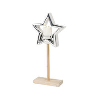 Bergen Timber Ceramic Star Votive 31cm