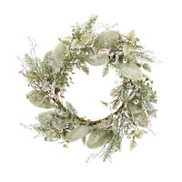 Mixed Pine Silver Bell Wreath 61cm