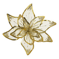 Sheer Poinsettia Gold 30cm