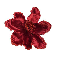 Magnolia Burgundy Red Glitter Edge 6cm