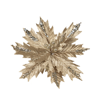 Poinsettia Shimmer Champagne Clip On 31cm
