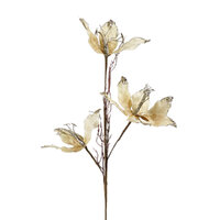 Triple Flower Stem Champagne 70cm