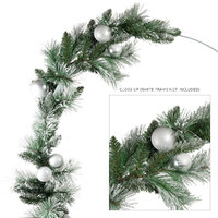 Frosted White Ball Garland 183cm