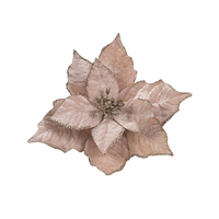 Poinsettia Light Pink Clip On 25cm