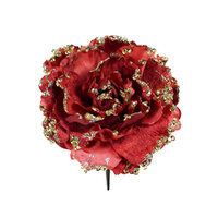 Clip Peony Burgundy 16cm