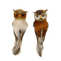 Owl Natural Brown White 2 Assorted 16cm