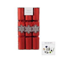 Premium Crackers Bx 6 Red White Snowflake