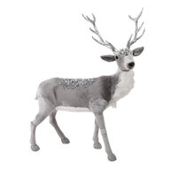 Silver Grey Standing Deer 45cm