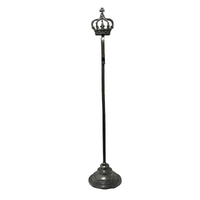 Wreath Stand Silver Metal Crown Design 112cm 