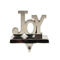 Metal Stocking Holder Silver Joy 15cm