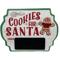 Cookies For Santa Table Plaque 20cm