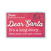 Dear Santa Wall Decor Sign 30cm