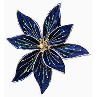 Poinsettia Clip Midnight Blue 20cm