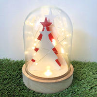 Light Glass Dome - Christmas Trees 17cm