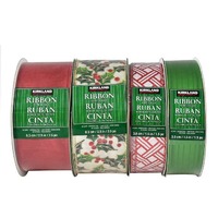 Ribbon Wire Edged 3.8cm x 45m 4 Assorted