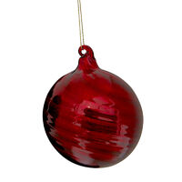 Red Glass Bauble Round 9cm