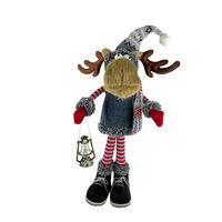 Plush Standing Reindeer with lantern 58cm
